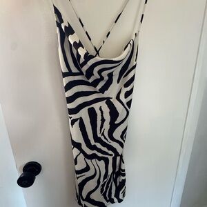 RESA Black and White Backless Dress
